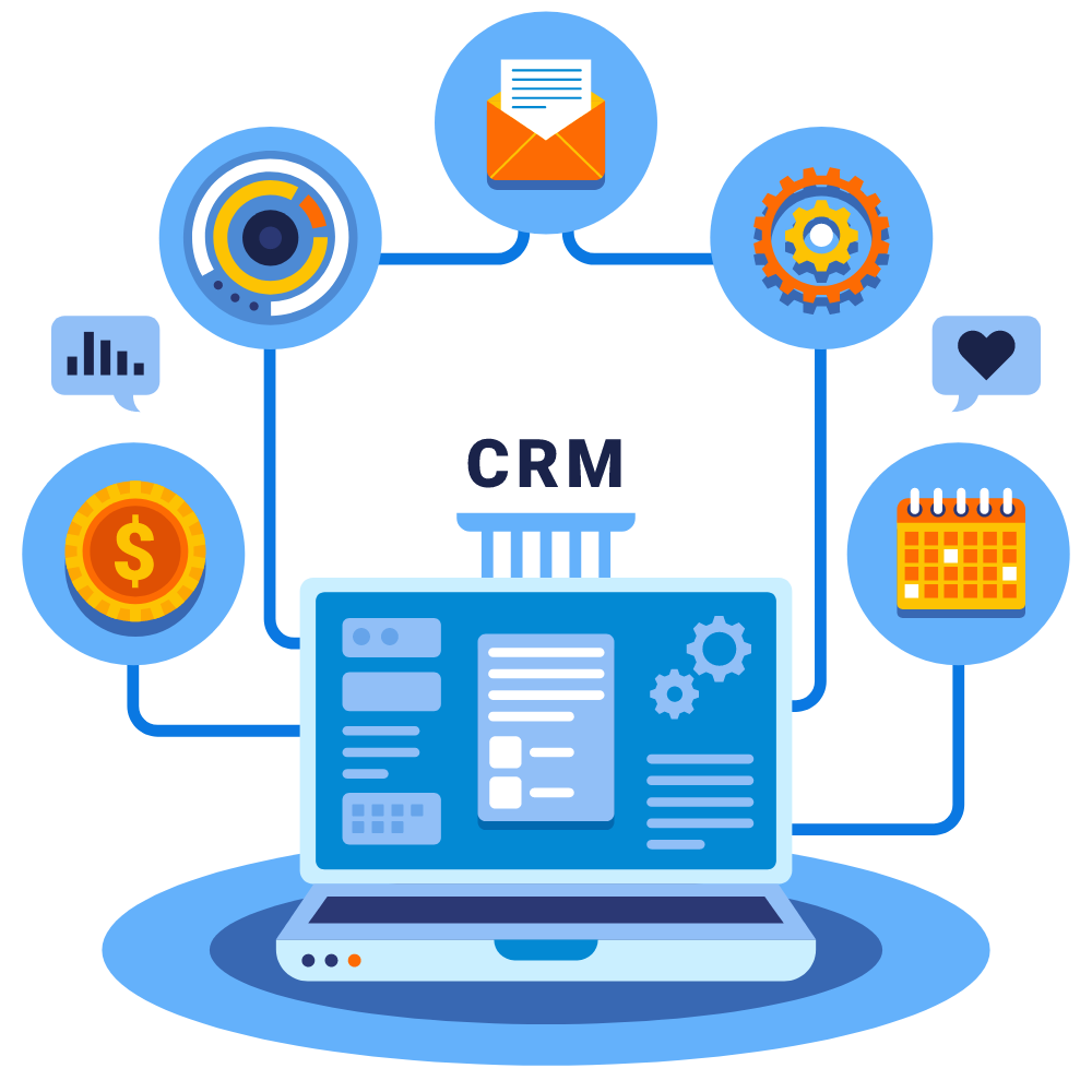 Custom CRM solutions dashboard for managing customer relationships