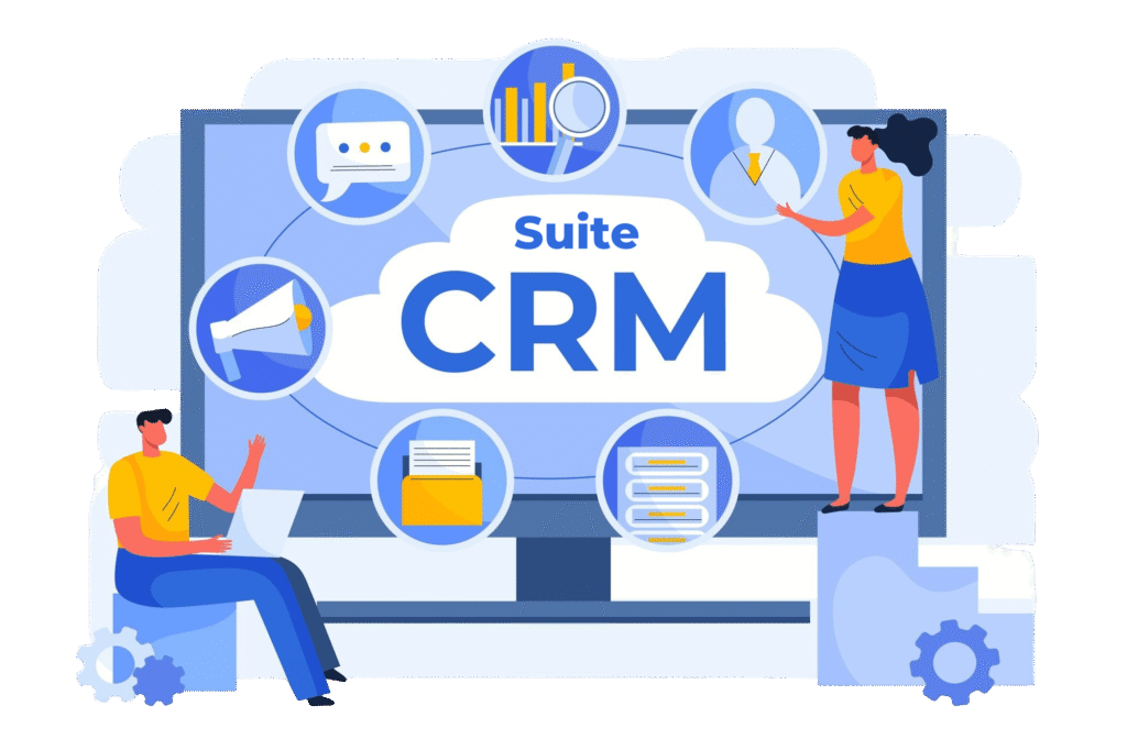 Team discussing custom CRM solutions and implementation strategy