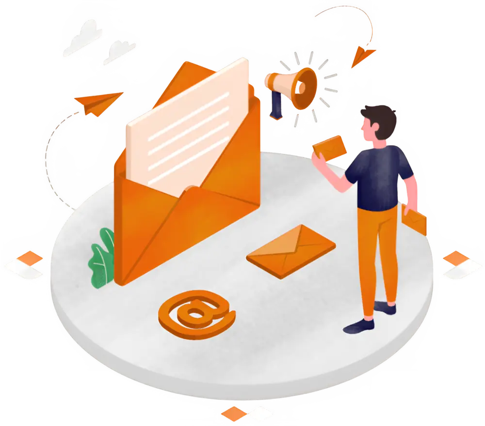 Businesses from various industries using email marketing campaigns