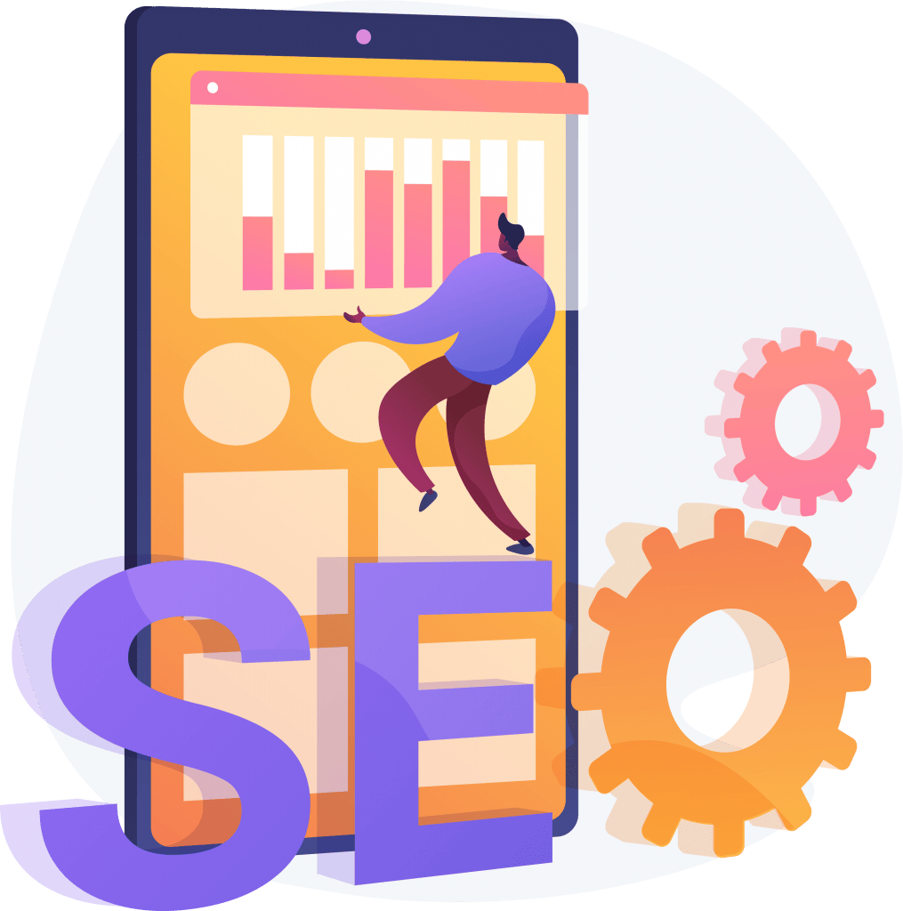 SEO specialist analyzing website traffic and keyword rankings