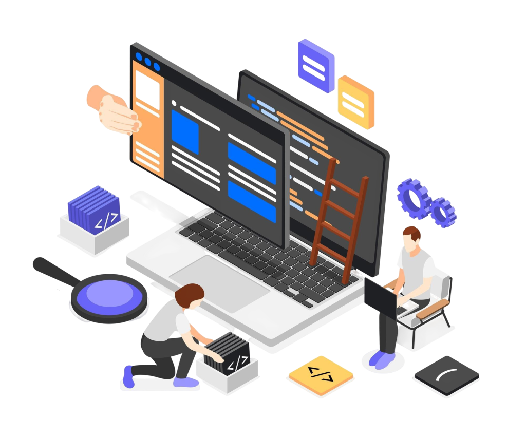 Diagram illustrating the web design and software development lifecycle